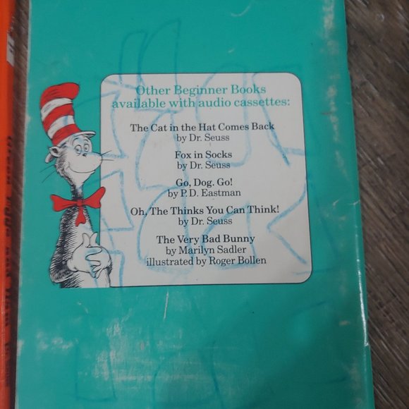 Cat in the Hat plush/2 Dr Suess books one hardback one paperback /dish plate - Picture 8 of 15